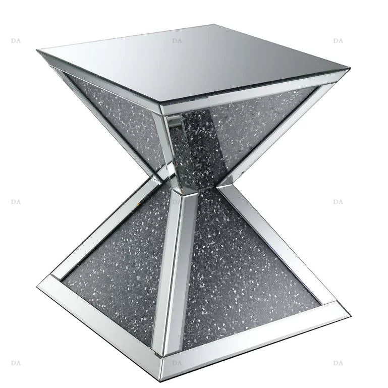 New Arrival Silver Mirrored Dining Table Crushed Diamond Table For Dining Room Furniture