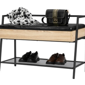 Home Furniture OEM ODM Shoes Shelf Shoe Bench with Cushion