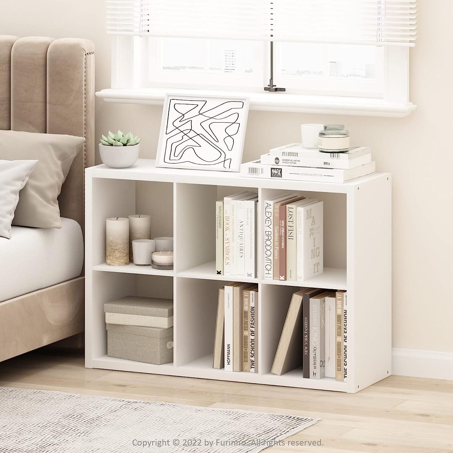 Japanese OAK Living Room Furniture Wooden Bookcase Shelves with Shelves and Drawer