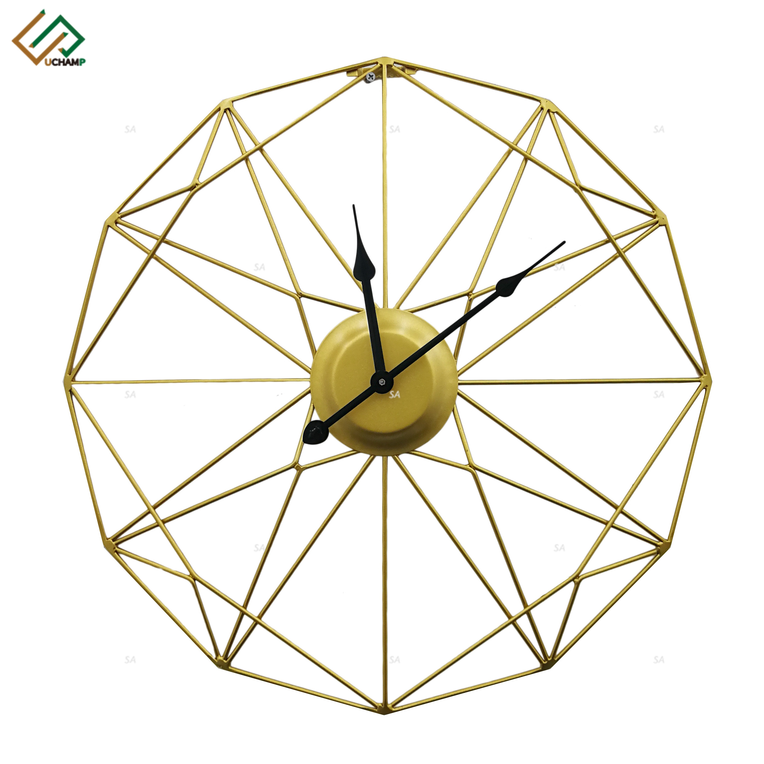 Modern Induction Luminous Corner Wall Clock Square Living room Decoration Simple Double Sided Clock