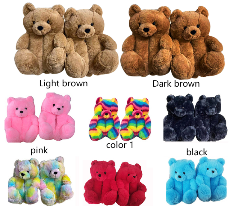 teddy bear slippers fashion tending winter keep warm slippers teddy bear slippers for women girls