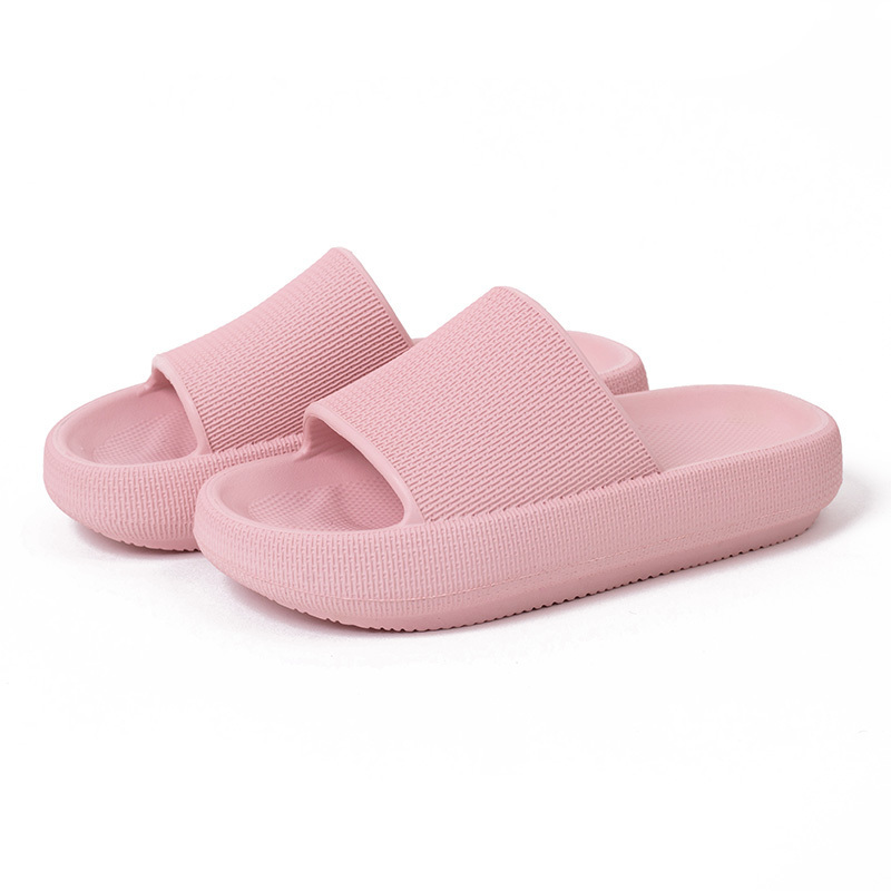 Wholesale Summer  Hot Selling Fashionable Solid Color Open Toe Home Soft chunky Sole Bedroom Bathroom Women's Slippers