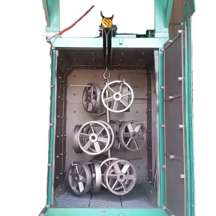 Q37 Double Hook Type Wheel Rims Shot Blasting Machine