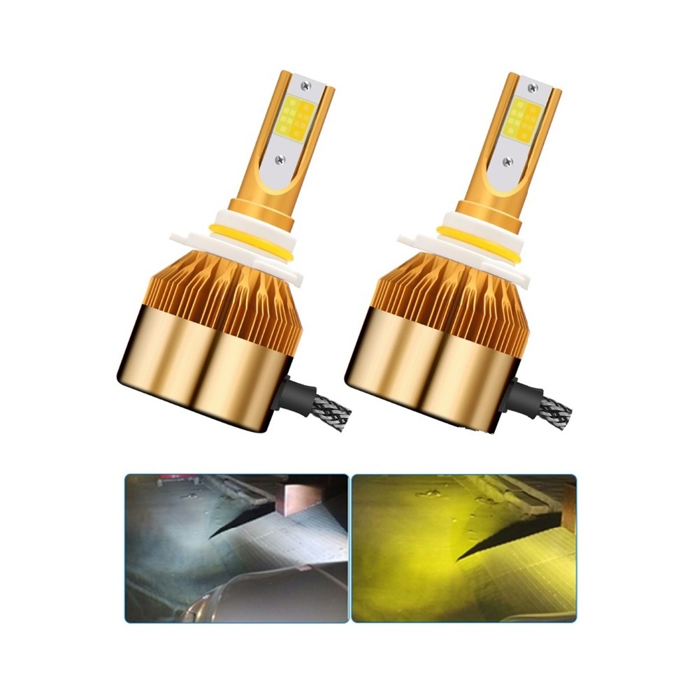 C6 6000k 3000k One Bulb dual Color car led headlight 38W 4800lm LED Car Headlight Bulbs Auto LED Bulbs