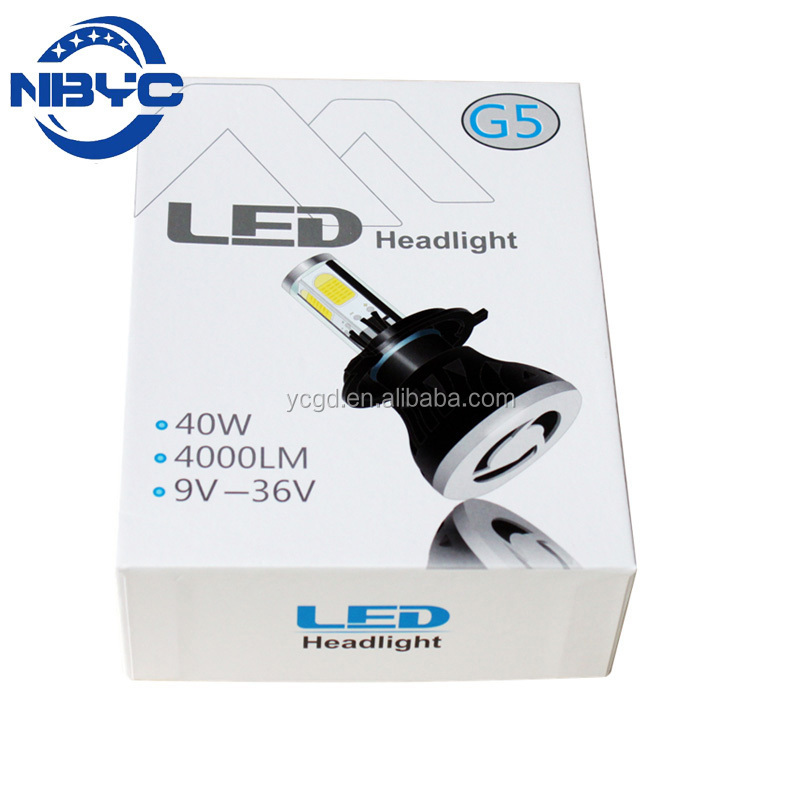 G5 Led Headlight  H1 H3 H4 H7 9005 9006 40W 4000LM Car Led Lamp  Led Bulb