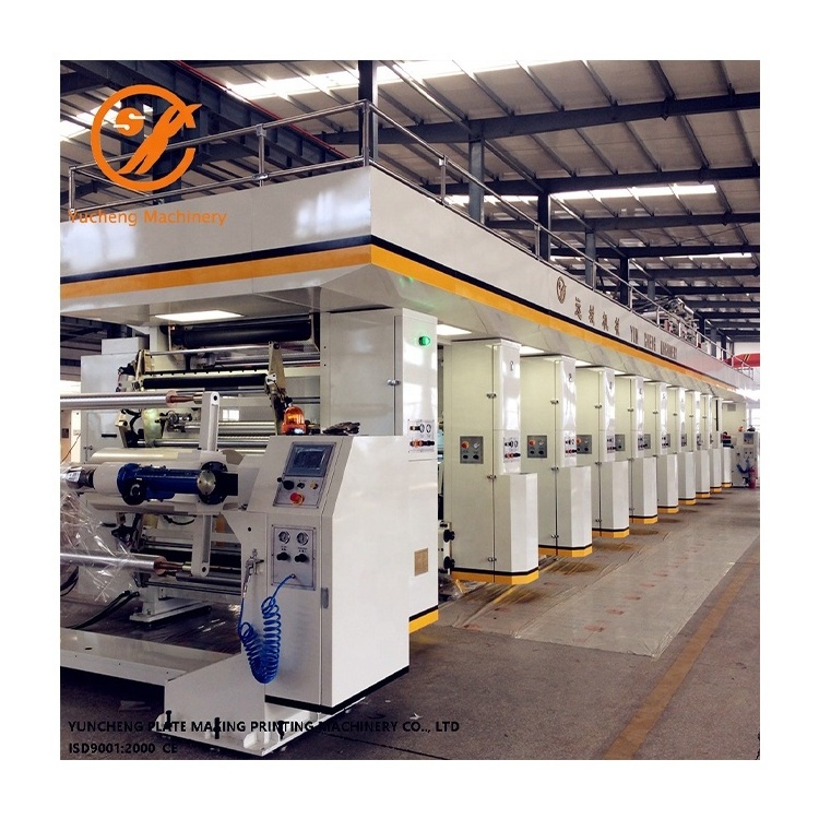 Gravure Printing Machine for Plastic Film Automatic Color Register 6 7 8 9 Colors Hot Product 2019 Provided Gravure Cylinder