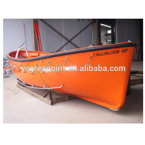 6 P Marine Fiberglass Fast Open Lifeboat for Sale