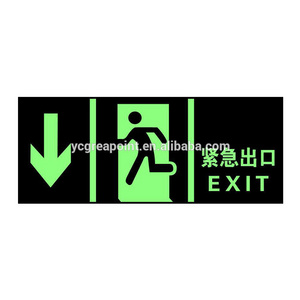 Fluorescent Emergency Luminous Fire Exit Safety Sign