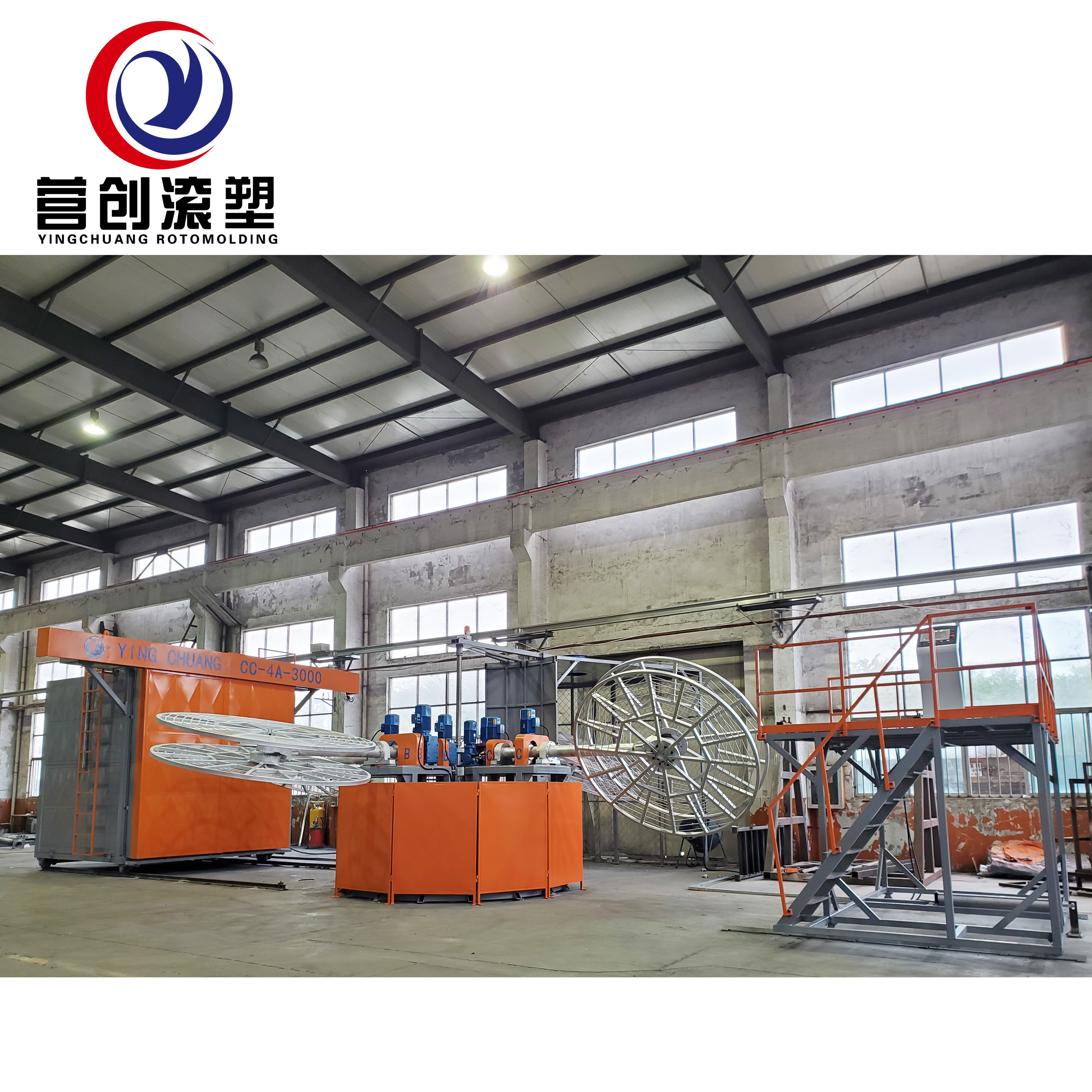 Roto Mold Machine Fuel Tanks Water Tank Auto Parts Small Plastic Products Carousel Rotomolding Machine