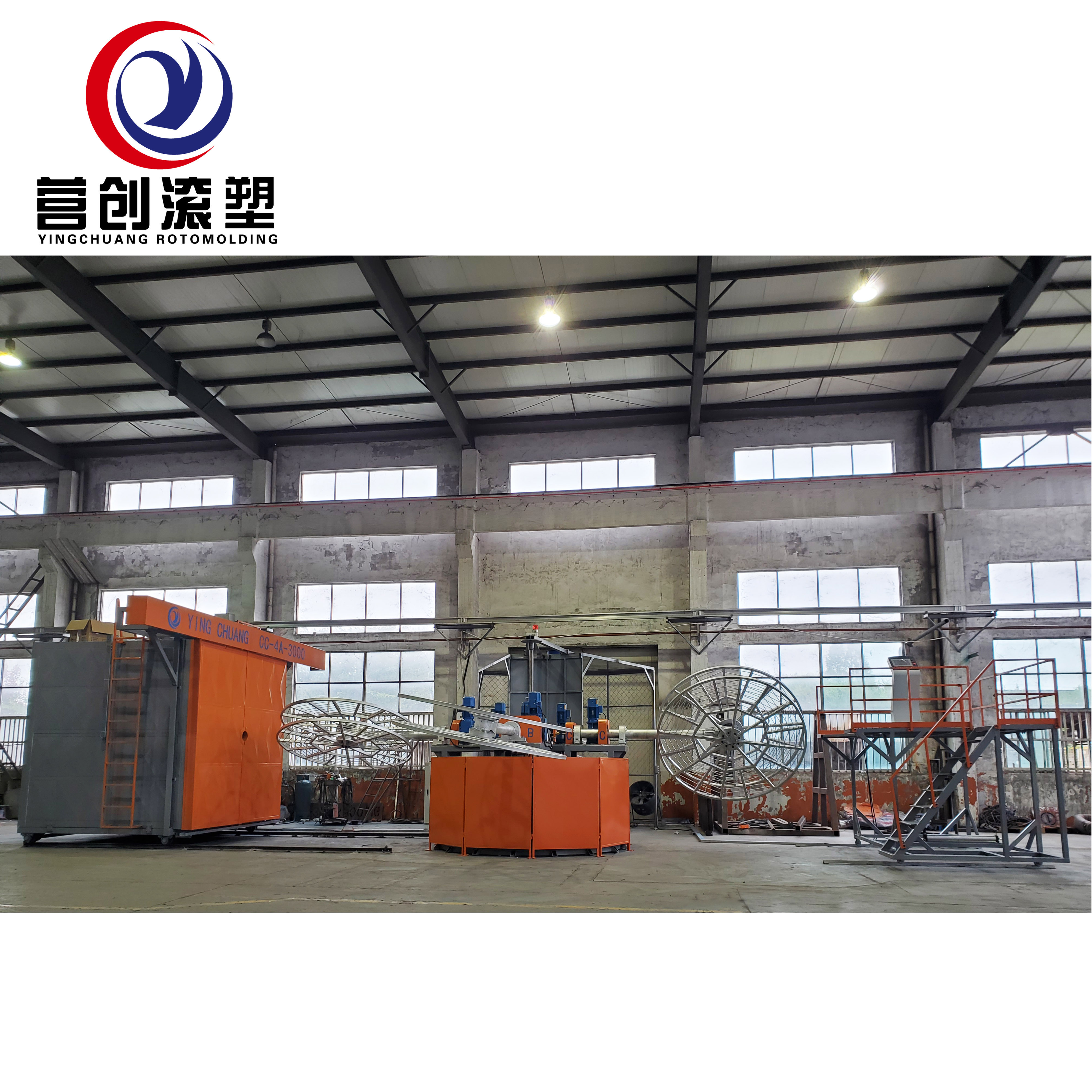 Roto Mold Machine Fuel Tanks Water Tank Auto Parts Small Plastic Products Carousel Rotomolding Machine