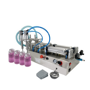 Stainless steel filling machine double nozzles semi automatic liquid filling machine with high accuracy desktop small machine