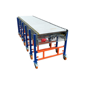 Poly V Belt Horizontal Conveyors Multi Direction Truck Ramp Unloading  Roller Conveyor with CE Certification Fast Delivery