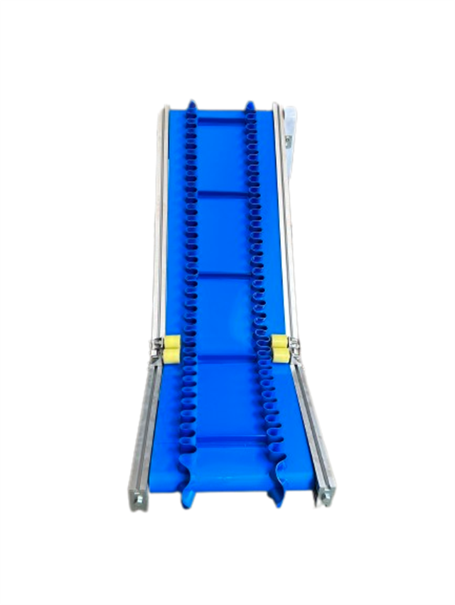 Skirt Side Wall Inspection Belt Conveyor Box Plastic Production Line Transfer Conveyors with Blue Color