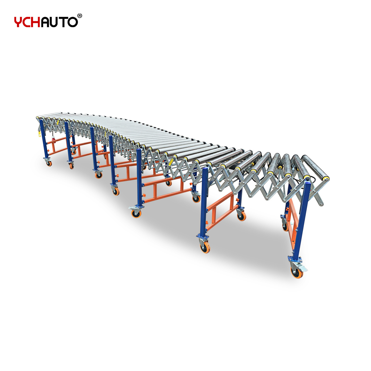 2024 Top Quality CE  Mobile Flexible Telescope Roller Conveyor Ramp With SS Frame For Sale