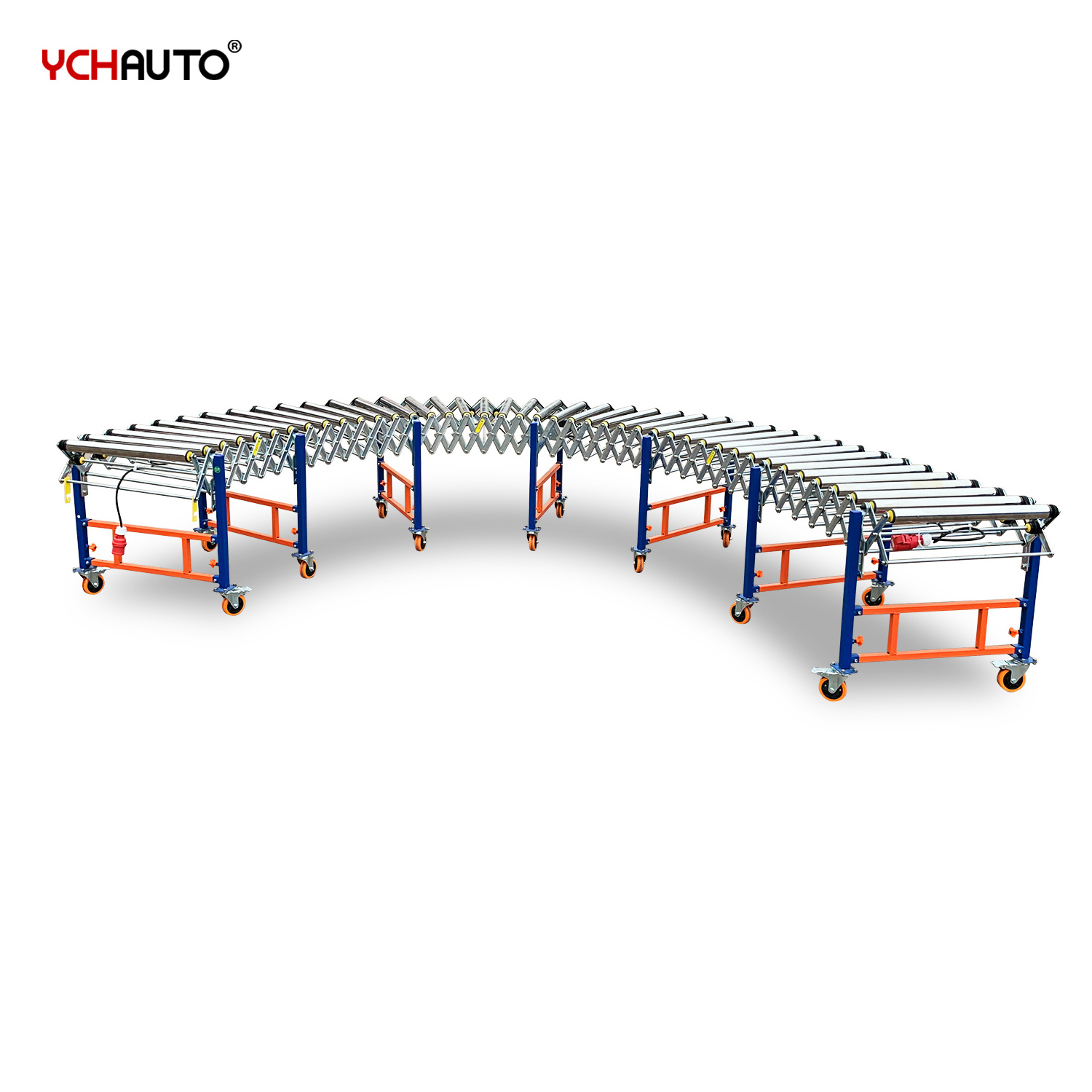 2024 Top Quality CE  Mobile Flexible Telescope Roller Conveyor Ramp With SS Frame For Sale