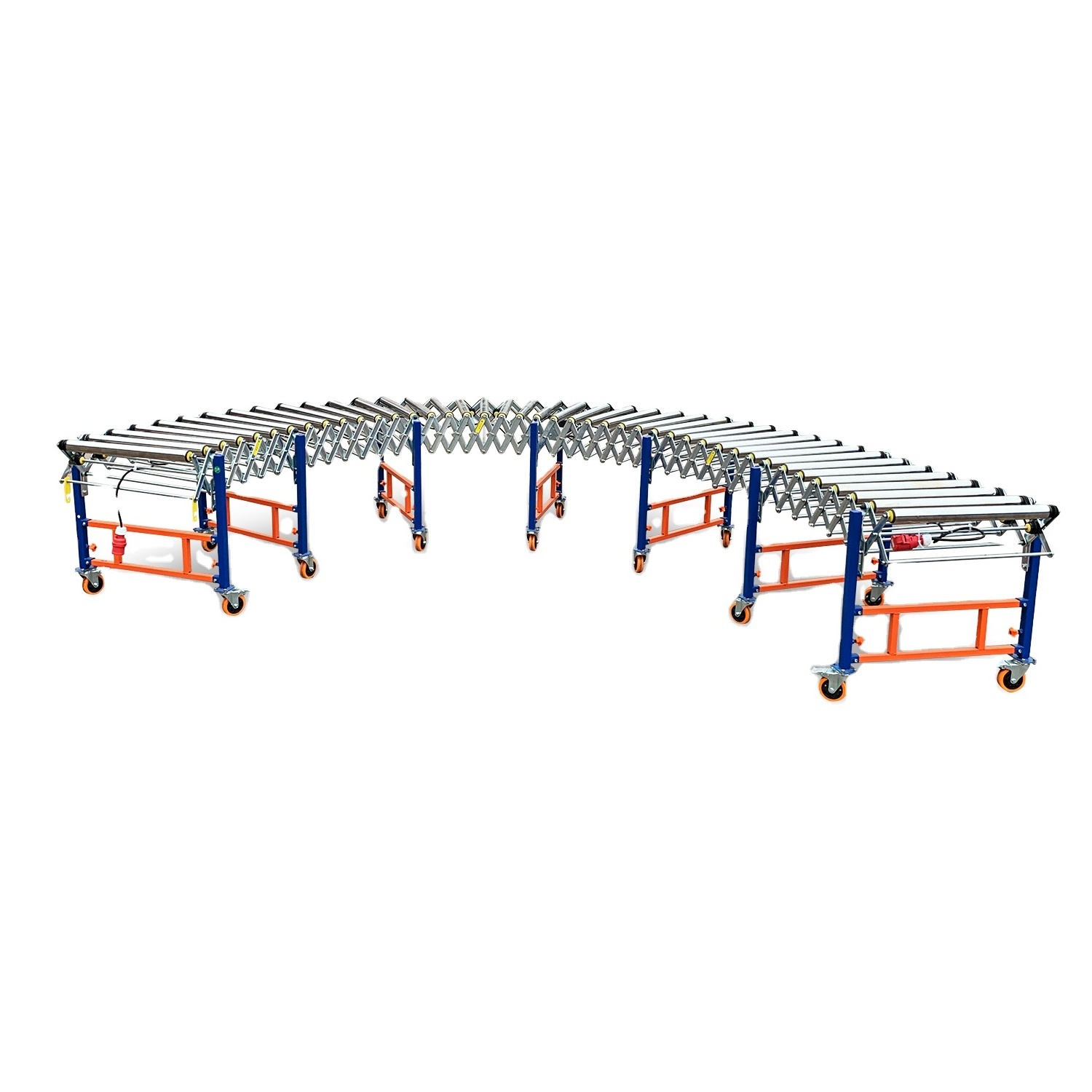 Material Handling Equipment Roller Conveyor Two Directions Transfer Poly V-Belt Rollers Conveyors System with CE