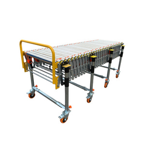 Post Courier Box Portable Flexible Electric Folding Belt Ramp Roller Conveyor With CE For Italy