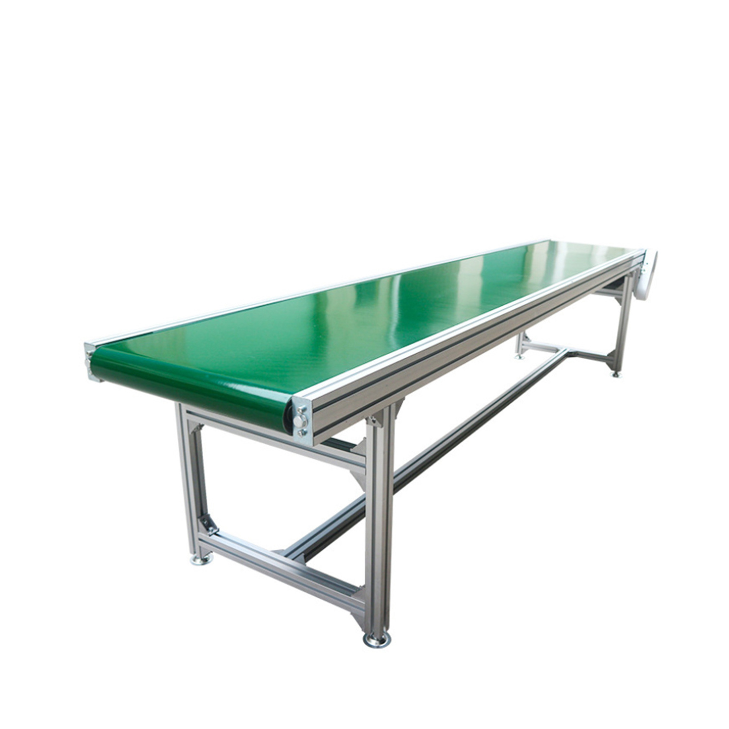 Firewood Bags Transfer Belt Conveyor Adjustable Height Stainless Steel Sorting Table Green PVC Belts Conveyors