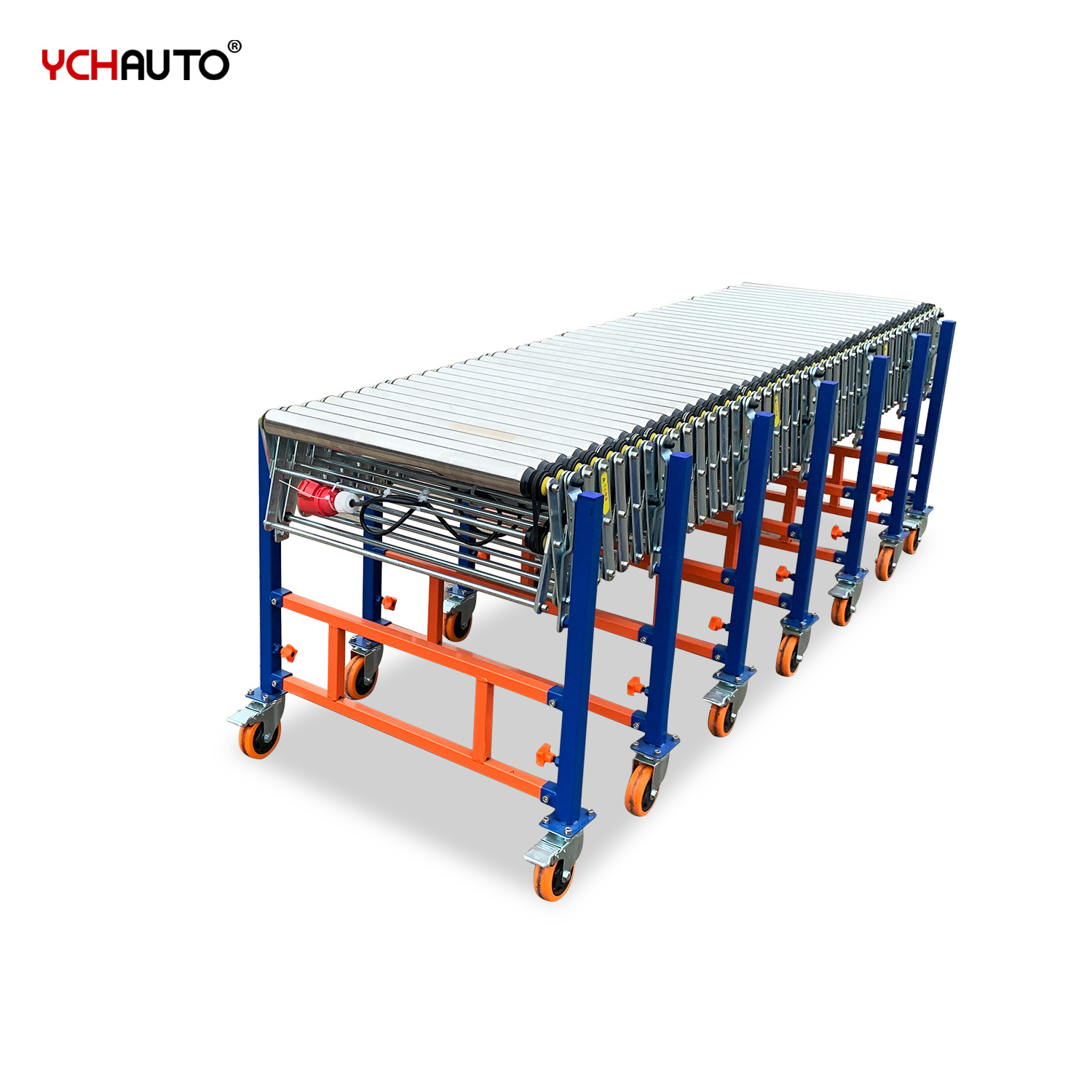 2024 Top Quality CE  Mobile Flexible Telescope Roller Conveyor Ramp With SS Frame For Sale