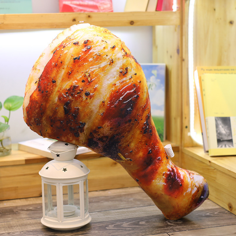 Creative imitation chicken leg pillow personalized lifelike food stuffed plush toy pet toy birthday gift