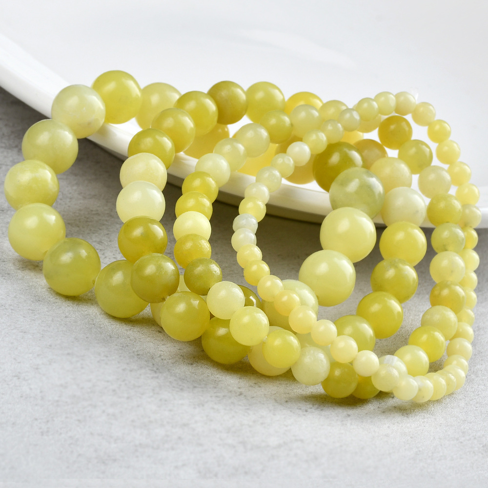 New Arrival Handmade Stone Jewelry Natural Lemon Jade Beaded Bracelet Grape Color One Loop Stone Bracelet