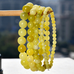 New Arrival Handmade Stone Jewelry Natural Lemon Jade Beaded Bracelet Grape Color One Loop Stone Bracelet