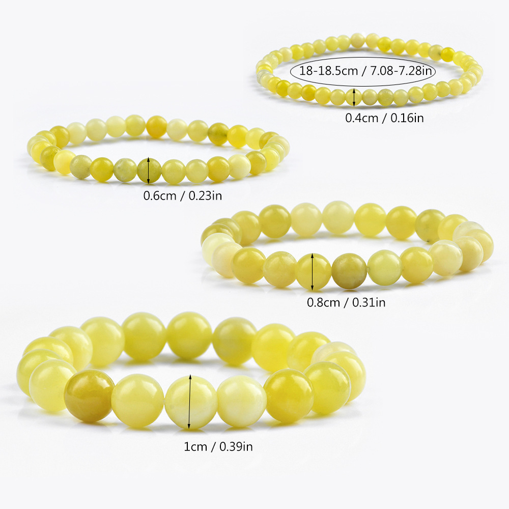 New Arrival Handmade Stone Jewelry Natural Lemon Jade Beaded Bracelet Grape Color One Loop Stone Bracelet