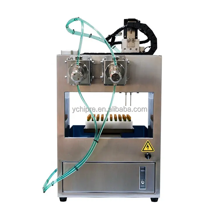 High Precision Rotary 2 Heads Valveless Ceramic Plunger Pump Quantitative Filling Machine For Ampoules Reagent Tube