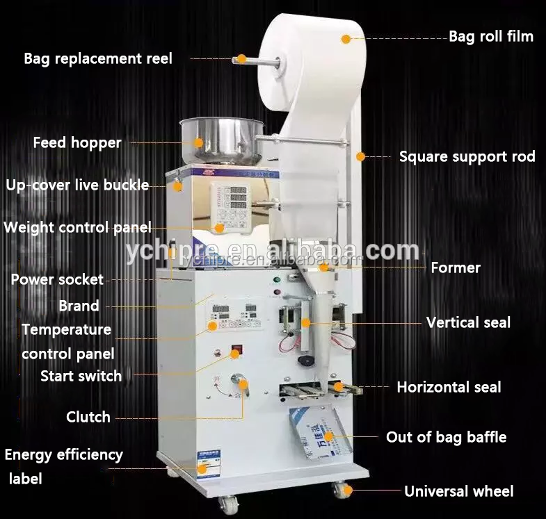 1-100g Automatic Small Sachet Food Milk Powder Vitamin Bag Powder Pouch Vertical Filling Packing Machine