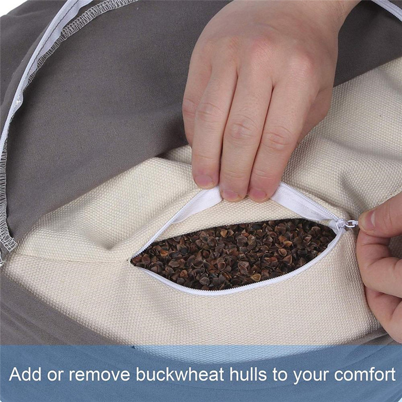 Wholesale Adjustable Buckwheat Hulls Inflatable Meditation Cushion