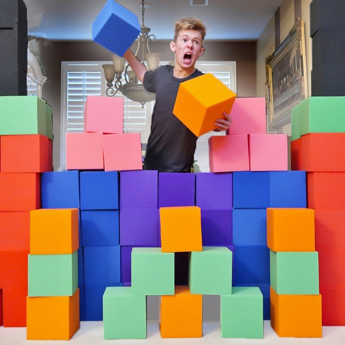 High Quality Custom Colorful Big Polyurethane Foam Blocks Trampoline Foam Pit Cubes