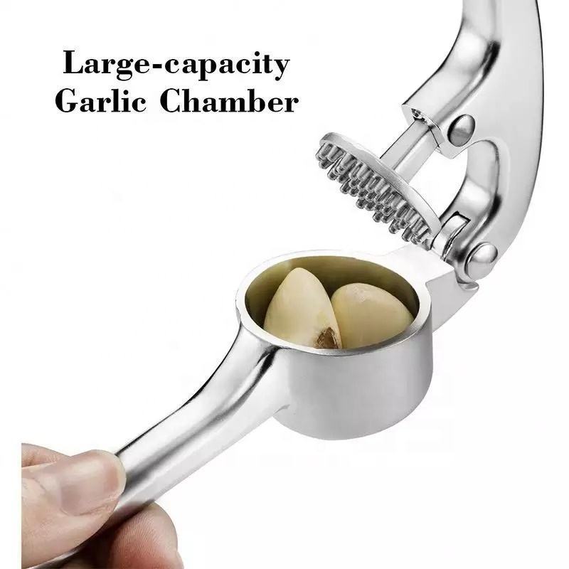 New Product Factory Supplier Home Kitchen Tools New Premium Zinc Alloy Garlic Press Garlic Press Crusher