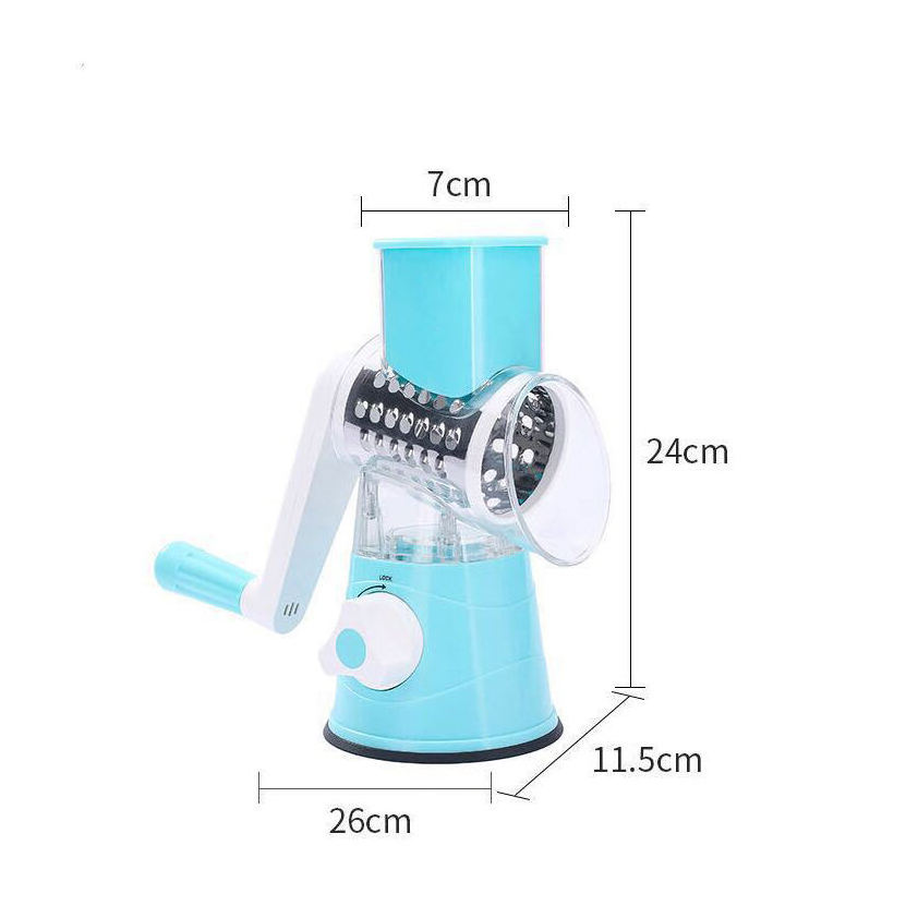 Multifunction Kitchen Tools 3 in 1 Food Chopper Manual Slicer Grinder Cheese Shredder Veggie Chopper Rotary Cheese Grater