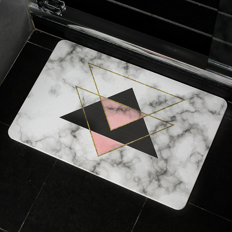 Wholesale Custom Bathroom Anti Slip Absorb Bath Mat Super Absorbent Stone Floor Mat bath mat