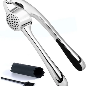 New Product Factory Supplier Home Kitchen Tools New Premium Zinc Alloy Garlic Press Garlic Press Crusher