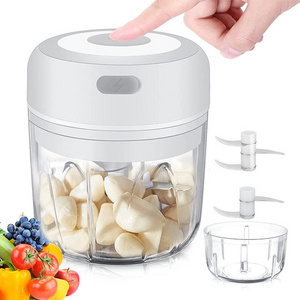 Mini Portable Electric Garlic Chopper Food Slicer USB Wireless Charging Garlic Mincer Mixer Garlic Press