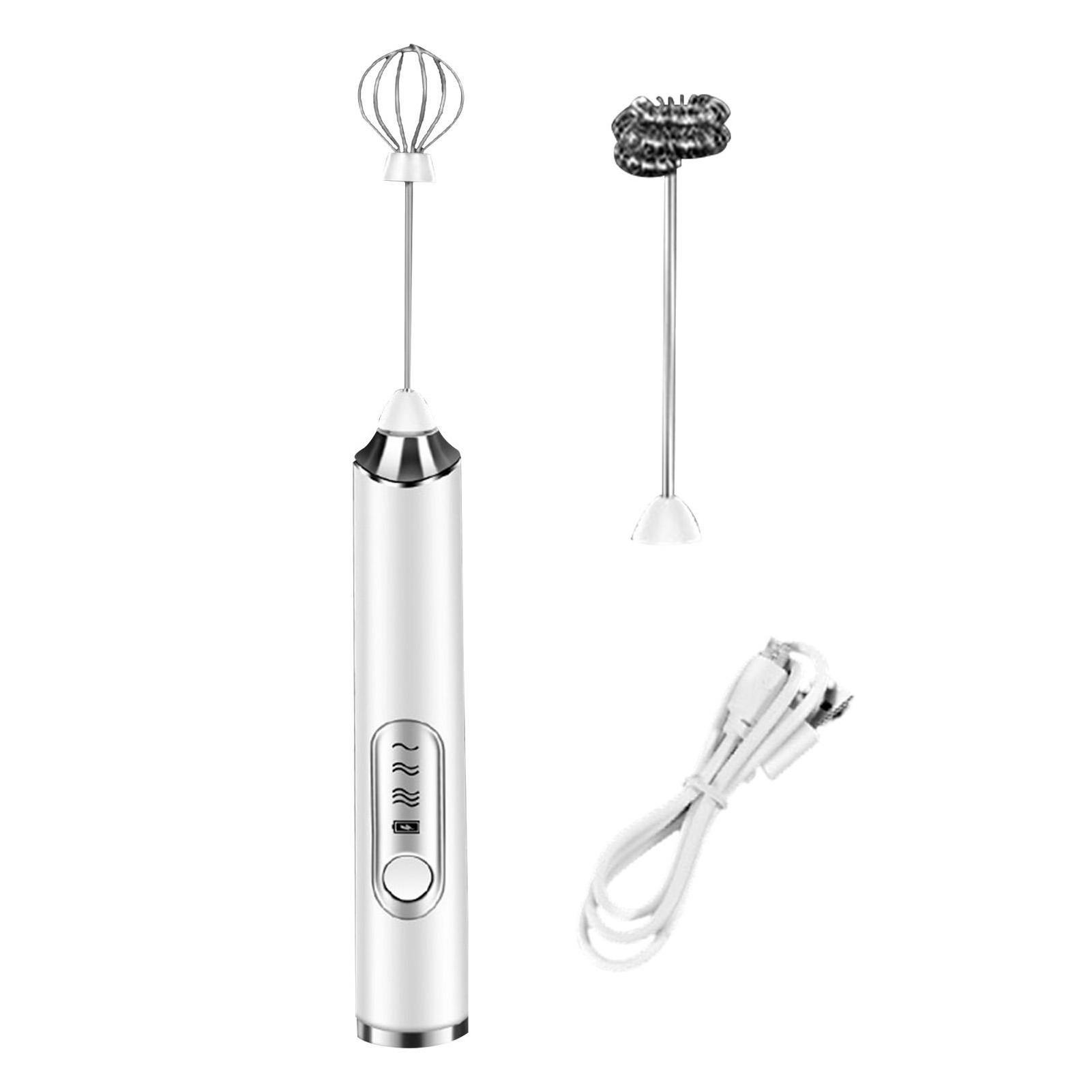 Portable electric milk frother latte Coffee stirring and foaming machine 3-speed handheld stainless steel milk foam