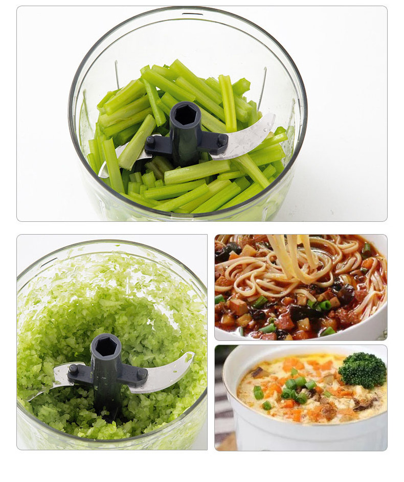 Kitchen Gadgets Manual Pepper Pullcord Chopper Mini Food Cutter Vegetable Oull Onion Chopper Garlic Chopper