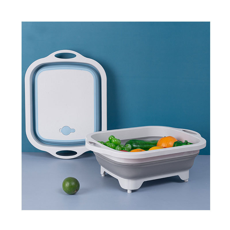 Foldable chopped and filtered cutting board multifunctional kitchen cutting board fruit and vegetable container picnic basket