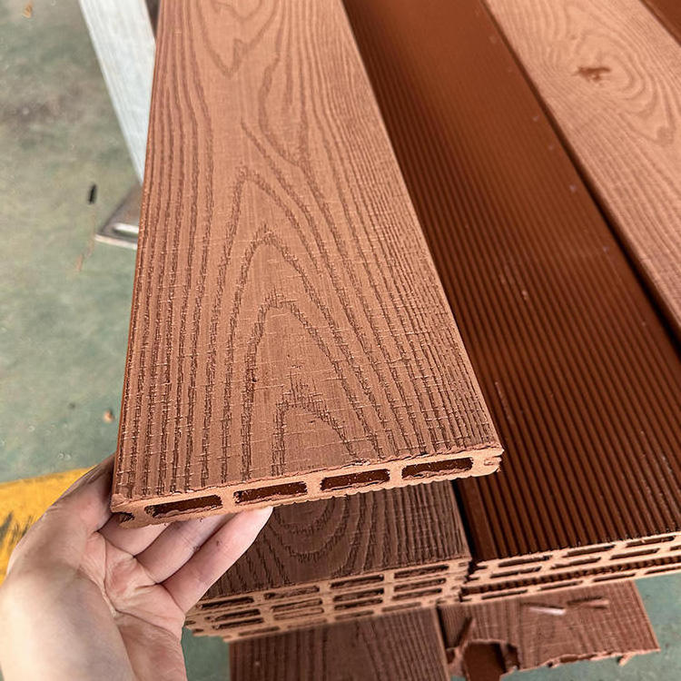 Outdoor Decking Flooring Wear Resistant Wood Plastic Solid WPC Composite Decking WPC Decking Tiles