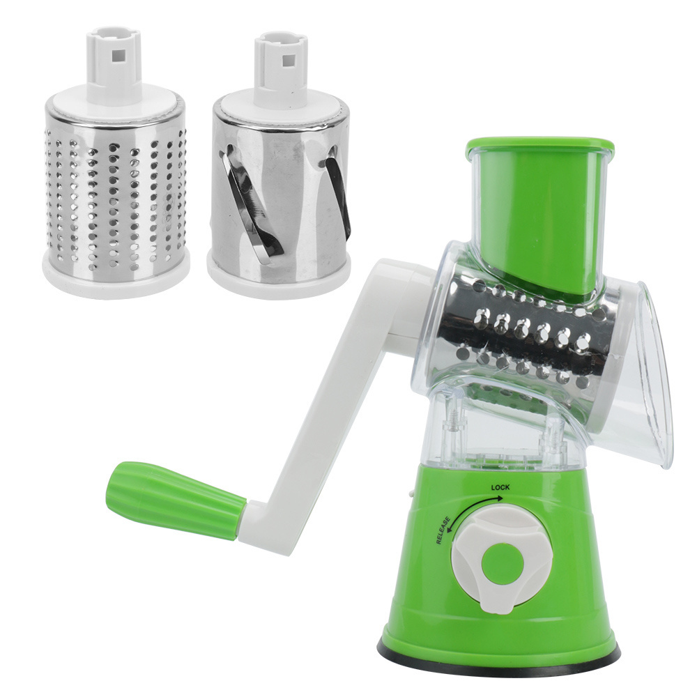 Multifunction Rotary Cheese Grater 3 Drum Blades Manual Slicer Cheese Shredder Kitchen Vegetable cutter onion chopper