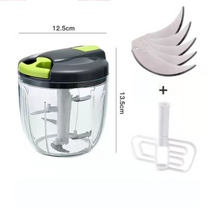 Kitchen Gadgets Manual Pepper Pullcord Chopper Mini Food Cutter Vegetable Oull Onion Chopper Garlic Chopper