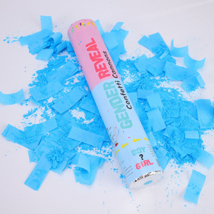 Ychon baby gender reveal blue pink party decoration confetti popper baby gender reveal surprise party confetti supplies