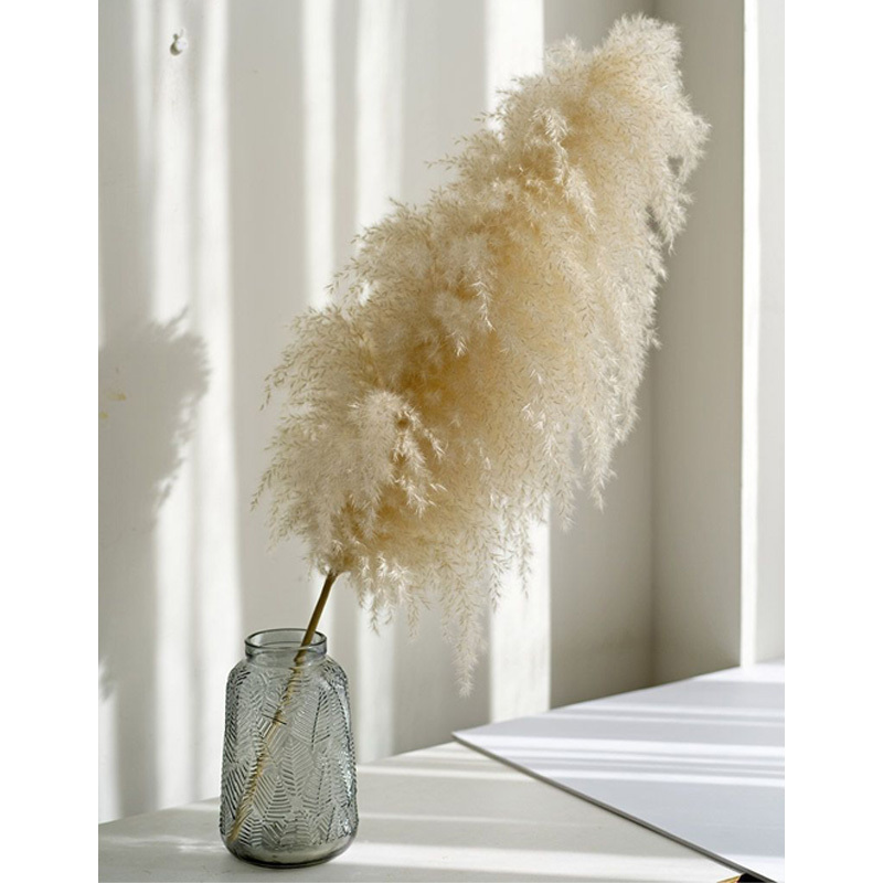 Ychon Giant Artificial Flowers Hot Sale Natural White Pink Wedding Home Hotel Decoration Dried Pampas Grass