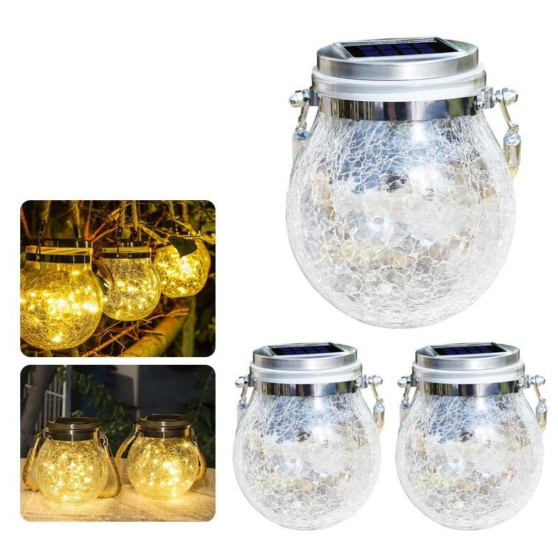 Ychon Solar Lantern Halloween Christmas Outdoor Solar Lights with LED Waterproof Garden Decor Patio Outdoor Hanging