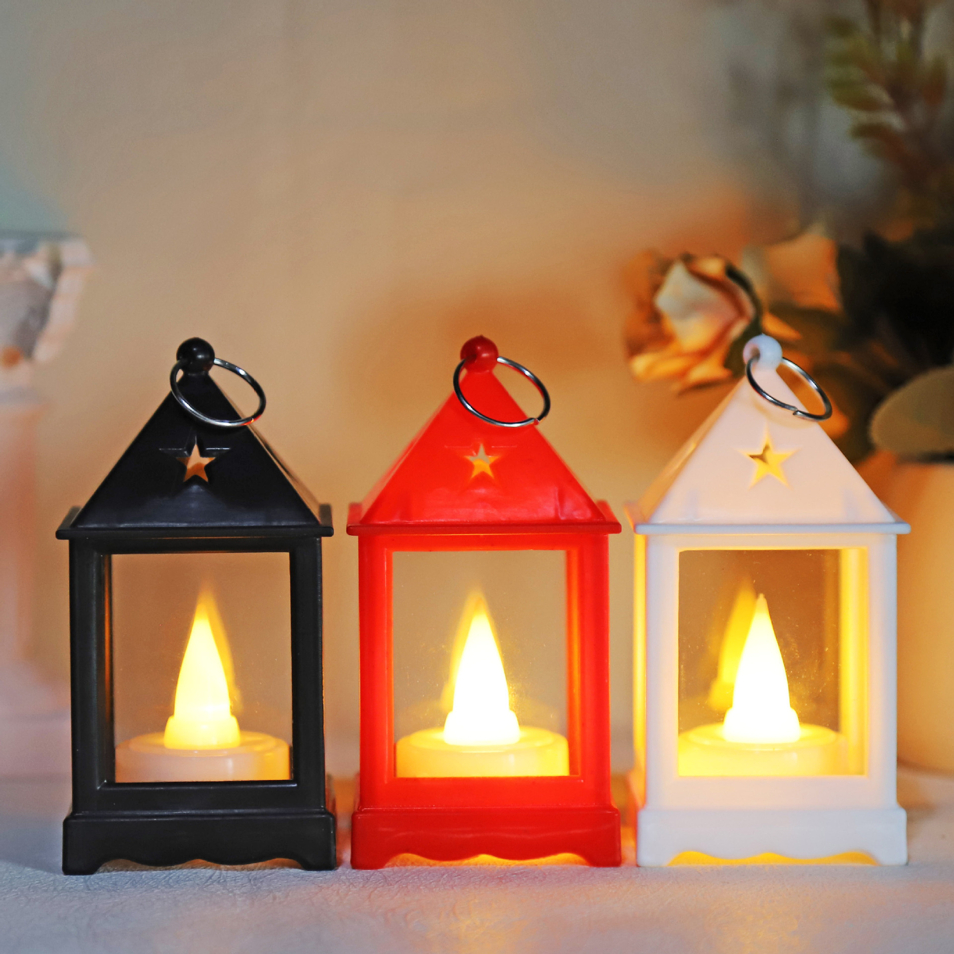 Ychon Christmas Lights Outdoor Christmas Candle Lantern Home Decoration Wind Lamp for Christmas Hook up LED