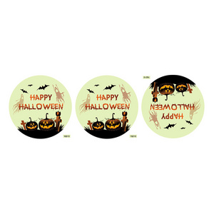 Ychon Halloween Party Decoration PVC Adhesive Horror Bat Sticker Glow Halloween Sticker for Party Supplies