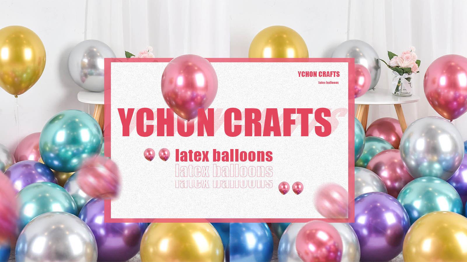 Ychon 12 inch Confetti Latex Balloon Metallic Chrome Confetti Balloons for Birthday Party Decoration