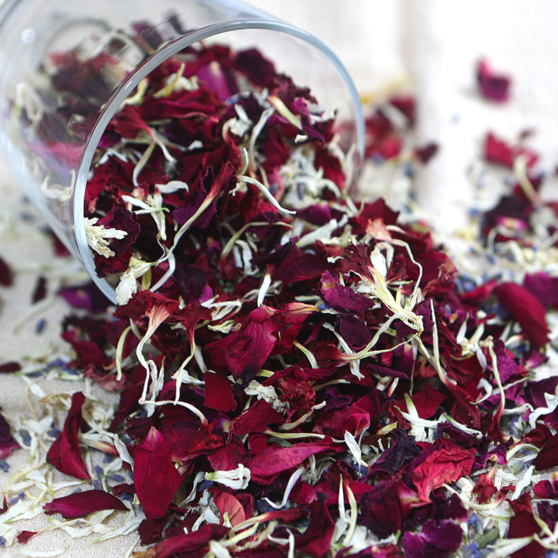 Ychon Dried Flower Confetti Natural Rose Dried Petals confetti real petals for Wedding party decoration