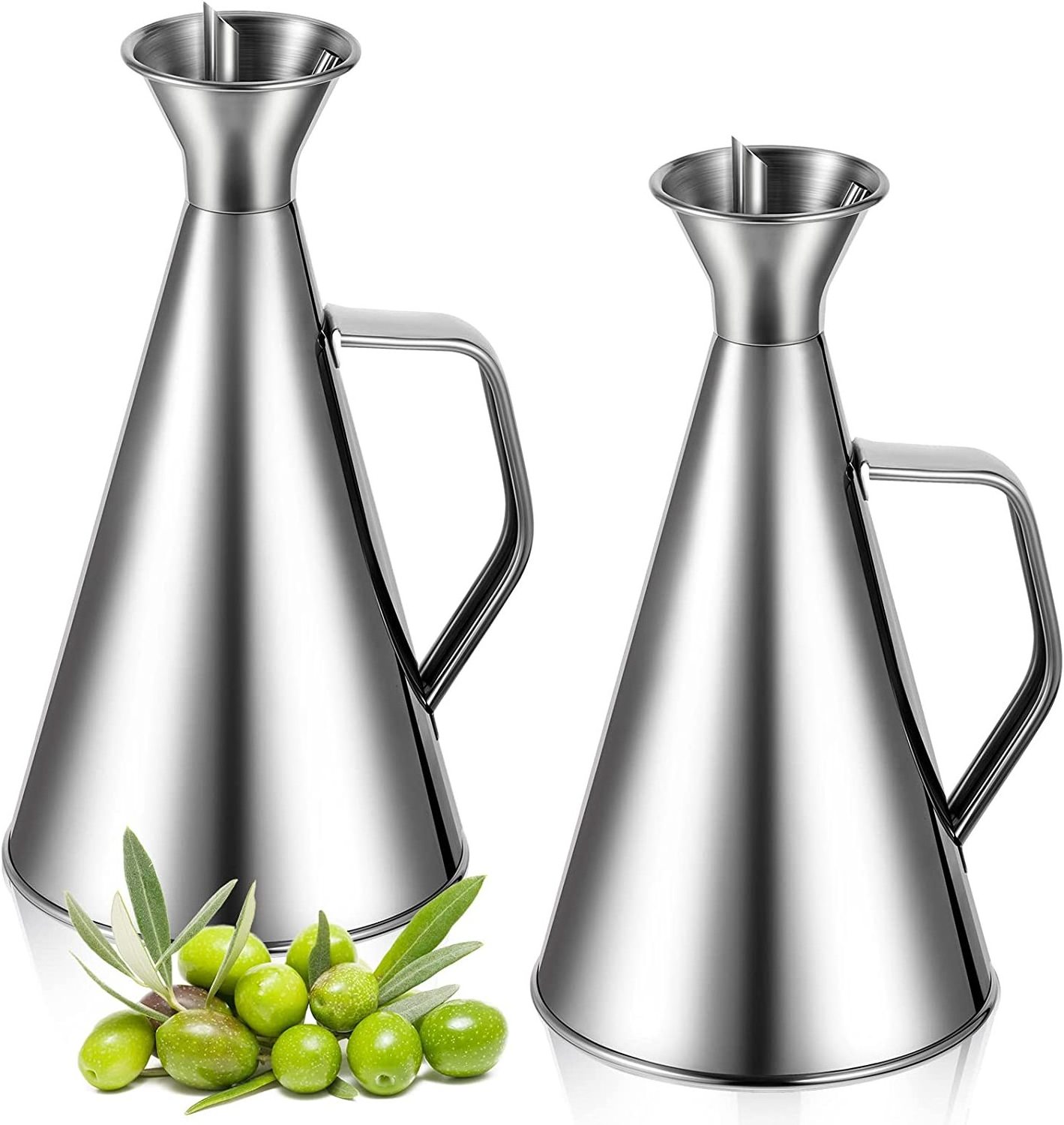 Olive Oil Dispenser 250ml Oil Bottle Stainless Steel Leak Proof Olive Oil Decanter Non Drip Vinegar Cruet Pourer